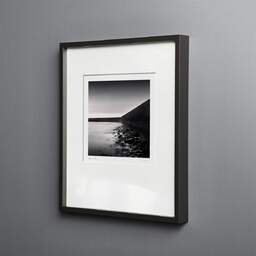 Art and collection photography Denis Olivier, Pier Rocks, Le Croisic, France. May 2021. Ref-11464 - Denis Olivier Photography, black wood frame on gray background
