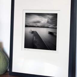 Art and collection photography Denis Olivier, Piers, Etude 1, Lake Geneva, Switzerland. August 2014. Ref-11443 - Denis Olivier Photography, gallery exhibition with black frame