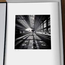 Art and collection photography Denis Olivier, Platform, Saint-Jean Train Station, Bordeaux, France. April 2021. Ref-11506 - Denis Olivier Art Photography, original photographic print in limited edition and signed, framed under cardboard mat