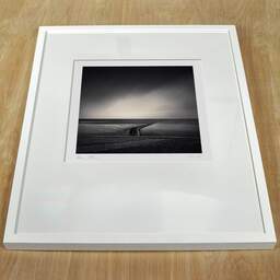 Art and collection photography Denis Olivier, Polder Line, Bierum, The Netherlands, Netherlands. October 2008. Ref-1220 - Denis Olivier Photography, white frame on a wooden table