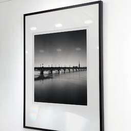 Art and collection photography Denis Olivier, Pont De Pierre Bridge And St. Michael Basilica Tower, Bordeaux, France. September 2020. Ref-1365 - Denis Olivier Art Photography, Exhibition of a large original photographic art print in limited edition and signed