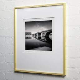 Art and collection photography Denis Olivier, Pont-Neuf Bridge, Etude 1, Toulouse, France. June 2021. Ref-11458 - Denis Olivier Photography, light wood frame on white wall