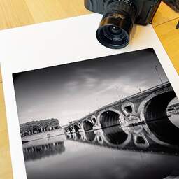 Art and collection photography Denis Olivier, Pont-Neuf Bridge, Etude 1, Toulouse, France. June 2021. Ref-11458 - Denis Olivier Art Photography, large original 15.7 x 15.7 inches fine-art photograph print in limited edition, medium-format Fuji GSW690III camera