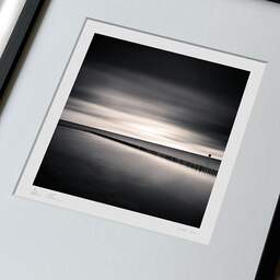 Art and collection photography Denis Olivier, Pool Boundary Line, Haven Springersdiep, Netherlands. October 2008. Ref-1202 - Denis Olivier Photography, large original 9 x 9 inches fine-art photograph print in limited edition, framed and signed