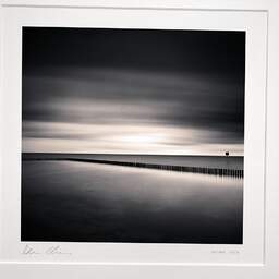 Art and collection photography Denis Olivier, Pool Boundary Line, Haven Springersdiep, Netherlands. October 2008. Ref-1202 - Denis Olivier Photography, original photographic print in limited edition and signed, framed under cardboard mat