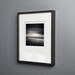Art and collection photography Denis Olivier, Pool Boundary Line, Haven Springersdiep, Netherlands. October 2008. Ref-1202 - Denis Olivier Photography, black wood frame on gray background