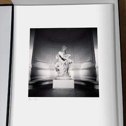 Art and collection photography Denis Olivier, Protection And Future Statue, Palais Galliera, Paris, France. February 2022. Ref-11530 - Denis Olivier Art Photography, original photographic print in limited edition and signed, framed under cardboard mat