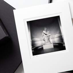 Art and collection photography Denis Olivier, Protection And Future Statue, Palais Galliera, Paris, France. February 2022. Ref-11530 - Denis Olivier Art Photography, original photographic print in limited edition and signed, framed in acid free mat board