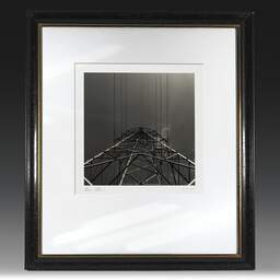 Art and collection photography Denis Olivier, Pylône électrique II, Pessac, France. February 2005. Ref-461 - Denis Olivier Photography, original fine-art photograph in limited edition and signed in black and gold wood frame