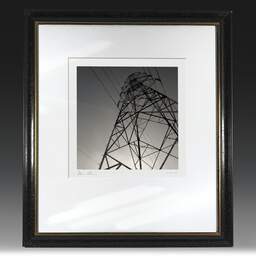 Art and collection photography Denis Olivier, Pylône électrique VII, Pessac, France. February 2005. Ref-466 - Denis Olivier Art Photography, original fine-art photograph in limited edition and signed in black and gold wood frame