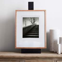Art and collection photography Denis Olivier, Quay Stairs, Etude 1, Port Debilly, Paris, France. February 2023. Ref-11658 - Denis Olivier Photography, gallery exhibition with black frame