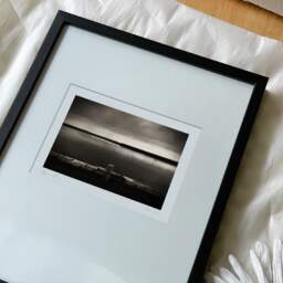 Art and collection photography Denis Olivier, Quiet Harbour, Grindavik, Iceland. August 2016. Ref-1331 - Denis Olivier Photography, reception and unpacking of an original fine-art photograph in limited edition and signed in a black wooden frame