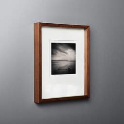 Art and collection photography Denis Olivier, Rain Over Saint-Malo Bay, France, France. August 2005. Ref-1194 - Denis Olivier Photography, original fine-art photograph in limited edition and signed in dark wood frame