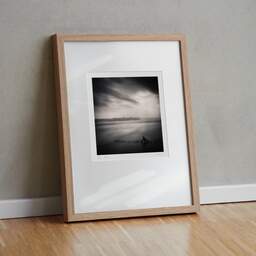 Art and collection photography Denis Olivier, Rain Over Saint-Malo Bay, France, France. August 2005. Ref-1194 - Denis Olivier Photography, original fine-art photograph in limited edition and signed in light wood frame