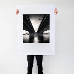 Art and collection photography Denis Olivier, Rákóczi Bridge, Budapest, Hungary. June 2019. Ref-1372 - Denis Olivier Art Photography, Large original photographic art print in limited edition and signed tenu par un homme