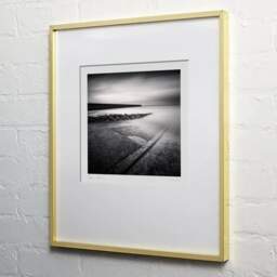 Art and collection photography Denis Olivier, Ramp, Breakwater And Pier, Le Croisic, France. May 2021. Ref-11445 - Denis Olivier Art Photography, light wood frame on white wall