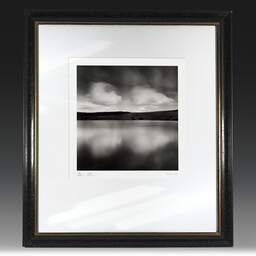 Art and collection photography Denis Olivier, Reflecting Clouds, Sauvages Lake, France. August 2020. Ref-1422 - Denis Olivier Photography, original fine-art photograph in limited edition and signed in black and gold wood frame