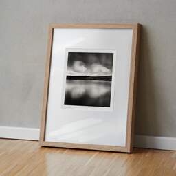 Art and collection photography Denis Olivier, Reflecting Clouds, Sauvages Lake, France. August 2020. Ref-1422 - Denis Olivier Art Photography, original fine-art photograph in limited edition and signed in light wood frame
