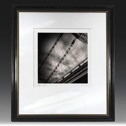Art and collection photography Denis Olivier, Rouergue Bridge, La Reole, France. January 2006. Ref-853 - Denis Olivier Art Photography, original fine-art photograph in limited edition and signed in black and gold wood frame