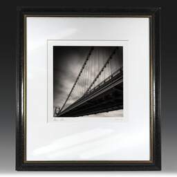 Art and collection photography Denis Olivier, Rouergue Bridge, La Reole, France. January 2006. Ref-854 - Denis Olivier Photography, original fine-art photograph in limited edition and signed in black and gold wood frame