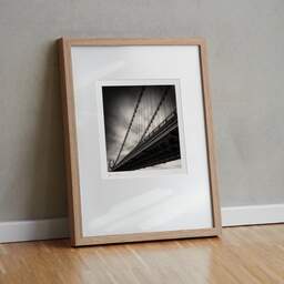 Art and collection photography Denis Olivier, Rouergue Bridge, La Reole, France. January 2006. Ref-854 - Denis Olivier Photography, original fine-art photograph in limited edition and signed in light wood frame