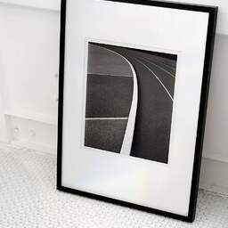 Art and collection photography Denis Olivier, Running Track, Leo Lagrange Stadium, Saint-Nazaire, France. November 2022. Ref-11621 - Denis Olivier Art Photography, Original photographic art print in limited edition and signed framed in an 27.56