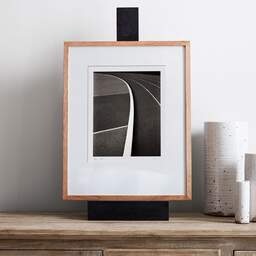 Art and collection photography Denis Olivier, Running Track, Leo Lagrange Stadium, Saint-Nazaire, France. November 2022. Ref-11621 - Denis Olivier Art Photography, gallery exhibition with black frame