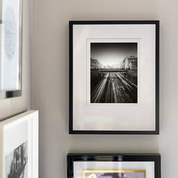 Art and collection photography Denis Olivier, Saint-Lazare Railways, Paris, France. February 2023. Ref-11671 - Denis Olivier Art Photography, original fine-art photograph signed in limited edition in a black wooden frame with other images hung on the wall