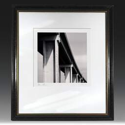 Art and collection photography Denis Olivier, Saint-Nazaire Bridge, Etude 1, Trignac, France. May 2021. Ref-11448 - Denis Olivier Photography, original fine-art photograph in limited edition and signed in black and gold wood frame