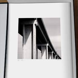 Art and collection photography Denis Olivier, Saint-Nazaire Bridge, Etude 1, Trignac, France. May 2021. Ref-11448 - Denis Olivier Photography, original photographic print in limited edition and signed, framed under cardboard mat