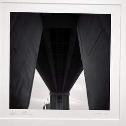 Art and collection photography Denis Olivier, Saint-Nazaire Bridge, Etude 2, Trignac, France. February 2021. Ref-11455 - Denis Olivier Photography, original photographic print in limited edition and signed, framed under cardboard mat