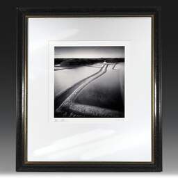 Art and collection photography Denis Olivier, Salt Evaporation Ponds, Etude 1, Guérande, France. October 2021. Ref-11508 - Denis Olivier Photography, original fine-art photograph in limited edition and signed in black and gold wood frame