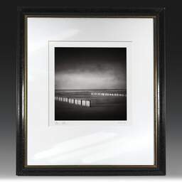 Art and collection photography Denis Olivier, Sand-Drift Fences, Koksijde Bad, Belgium. October 2008. Ref-1217 - Denis Olivier Art Photography, original fine-art photograph in limited edition and signed in black and gold wood frame