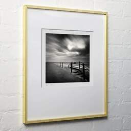 Art and collection photography Denis Olivier, Seafront, Ramsgate Beach, England. April 2006. Ref-973 - Denis Olivier Photography, light wood frame on white wall