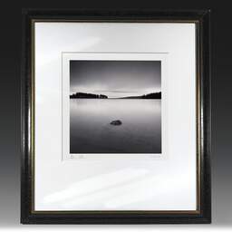 Art and collection photography Denis Olivier, Servières Lake, Etude 1, Puy-de-Dôme, France. December 2021. Ref-11561 - Denis Olivier Art Photography, original fine-art photograph in limited edition and signed in black and gold wood frame