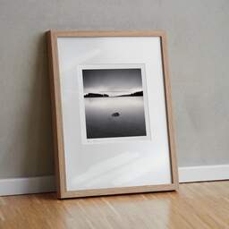 Art and collection photography Denis Olivier, Servières Lake, Etude 1, Puy-de-Dôme, France. December 2021. Ref-11561 - Denis Olivier Photography, original fine-art photograph in limited edition and signed in light wood frame