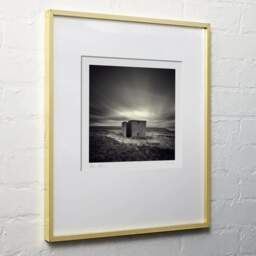 Art and collection photography Denis Olivier, Shelter, Dunnet Head, Easter Head, Scotland. April 2006. Ref-968 - Denis Olivier Photography, light wood frame on white wall