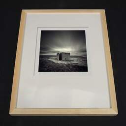Art and collection photography Denis Olivier, Shelter, Dunnet Head, Easter Head, Scotland. April 2006. Ref-968 - Denis Olivier Photography, light wood frame on dark background