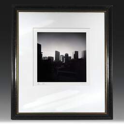 Art and collection photography Denis Olivier, Skyline, Osaka, Japan. July 2014. Ref-11572 - Denis Olivier Photography, original fine-art photograph in limited edition and signed in black and gold wood frame