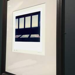 Art and collection photography Denis Olivier, Skywalk View, Boston, United-States. October 2015. Ref-1311 - Denis Olivier Photography, brown wood old frame on dark gray background