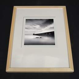 Art and collection photography Denis Olivier, South Breakwater, Aberdeen, Scotland. August 2022. Ref-11588 - Denis Olivier Photography, light wood frame on dark background