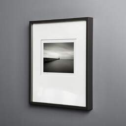 Art and collection photography Denis Olivier, South Breakwater, Etude 2, Aberdeen, Scotland. August 2022. Ref-11612 - Denis Olivier Photography, black wood frame on gray background