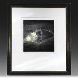 Art and collection photography Denis Olivier, Splash, Royan, France. February 1990. Ref-988 - Denis Olivier Photography, original fine-art photograph in limited edition and signed in black and gold wood frame