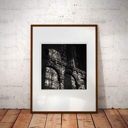Art and collection photography Denis Olivier, St-Radegonde Church, Poitiers France, France. September 1989. Ref-932 - Denis Olivier Art Photography, Large original photographic art print in limited edition and signed framed in an brown wood frame