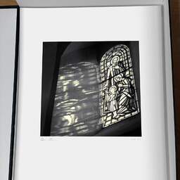 Art and collection photography Denis Olivier, Stained-Glass Window, Surgères, France. March 1990. Ref-987 - Denis Olivier Art Photography, original photographic print in limited edition and signed, framed under cardboard mat