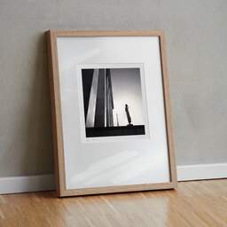 Art and collection photography Denis Olivier, Statue And Eiffel Tower, Trocadero, Paris, France. February 2022. Ref-11531 - Denis Olivier Photography, original fine-art photograph in limited edition and signed in light wood frame