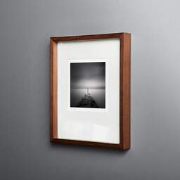 Art and collection photography Denis Olivier, Striped Pole, Etude 1, Lake Maggiore, Switzerland. August 2014. Ref-11441 - Denis Olivier Photography, original fine-art photograph in limited edition and signed in dark wood frame