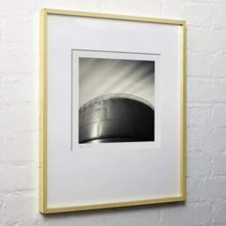 Art and collection photography Denis Olivier, Strorage Tank, Bassens Harbour, France. August 2006. Ref-1017 - Denis Olivier Photography, light wood frame on white wall