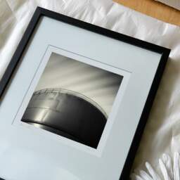 Art and collection photography Denis Olivier, Strorage Tank, Bassens Harbour, France. August 2006. Ref-1017 - Denis Olivier Photography, reception and unpacking of an original fine-art photograph in limited edition and signed in a black wooden frame