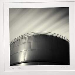 Art and collection photography Denis Olivier, Strorage Tank, Bassens Harbour, France. August 2006. Ref-1017 - Denis Olivier Art Photography, original photographic print in limited edition and signed, framed under cardboard mat